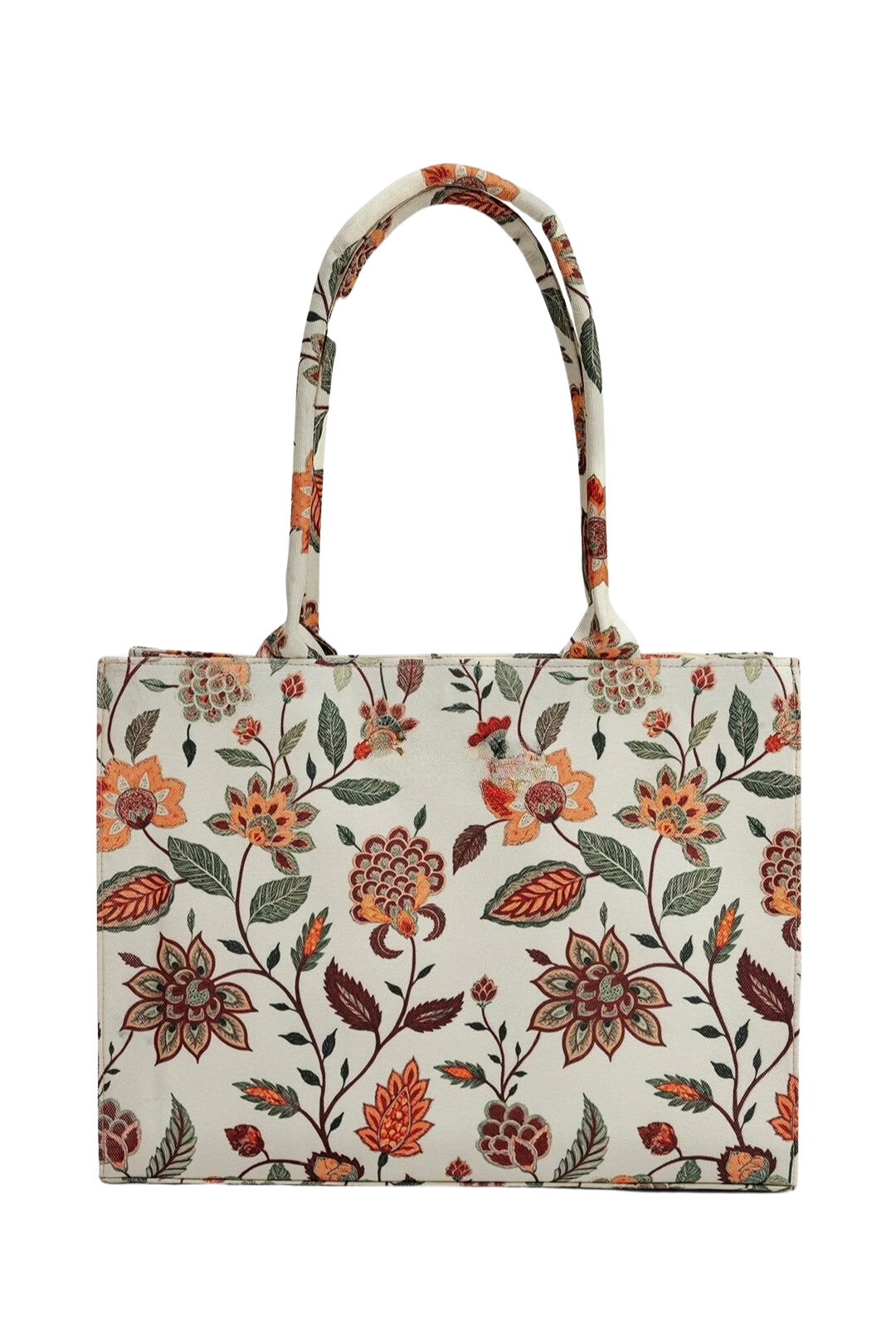 White Floral Canvas Bag