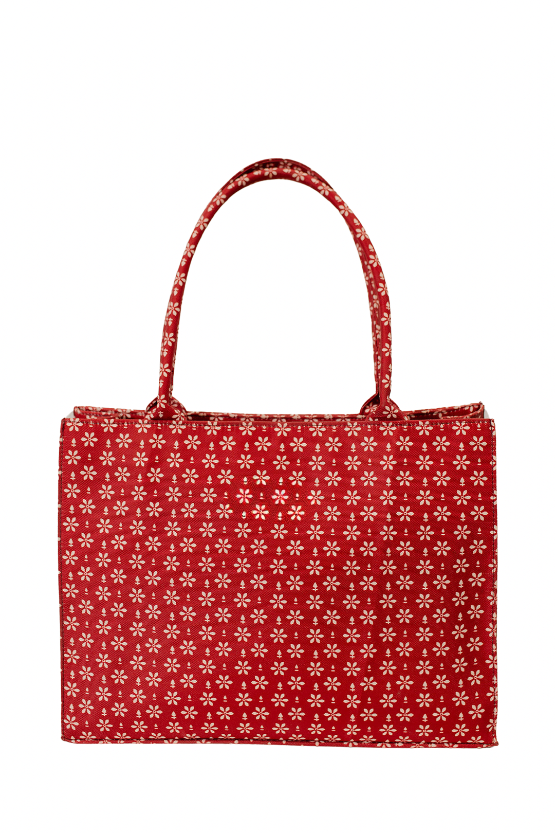 Red  Floral Fabric Bag