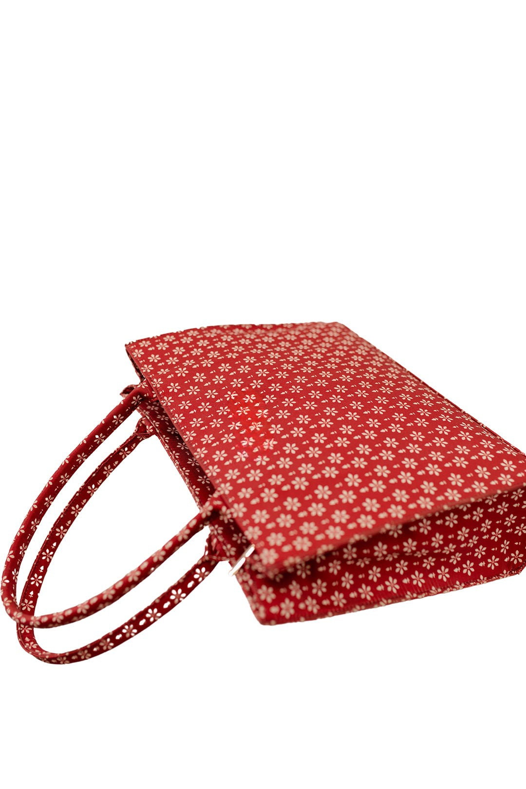 Red  Floral Fabric Bag