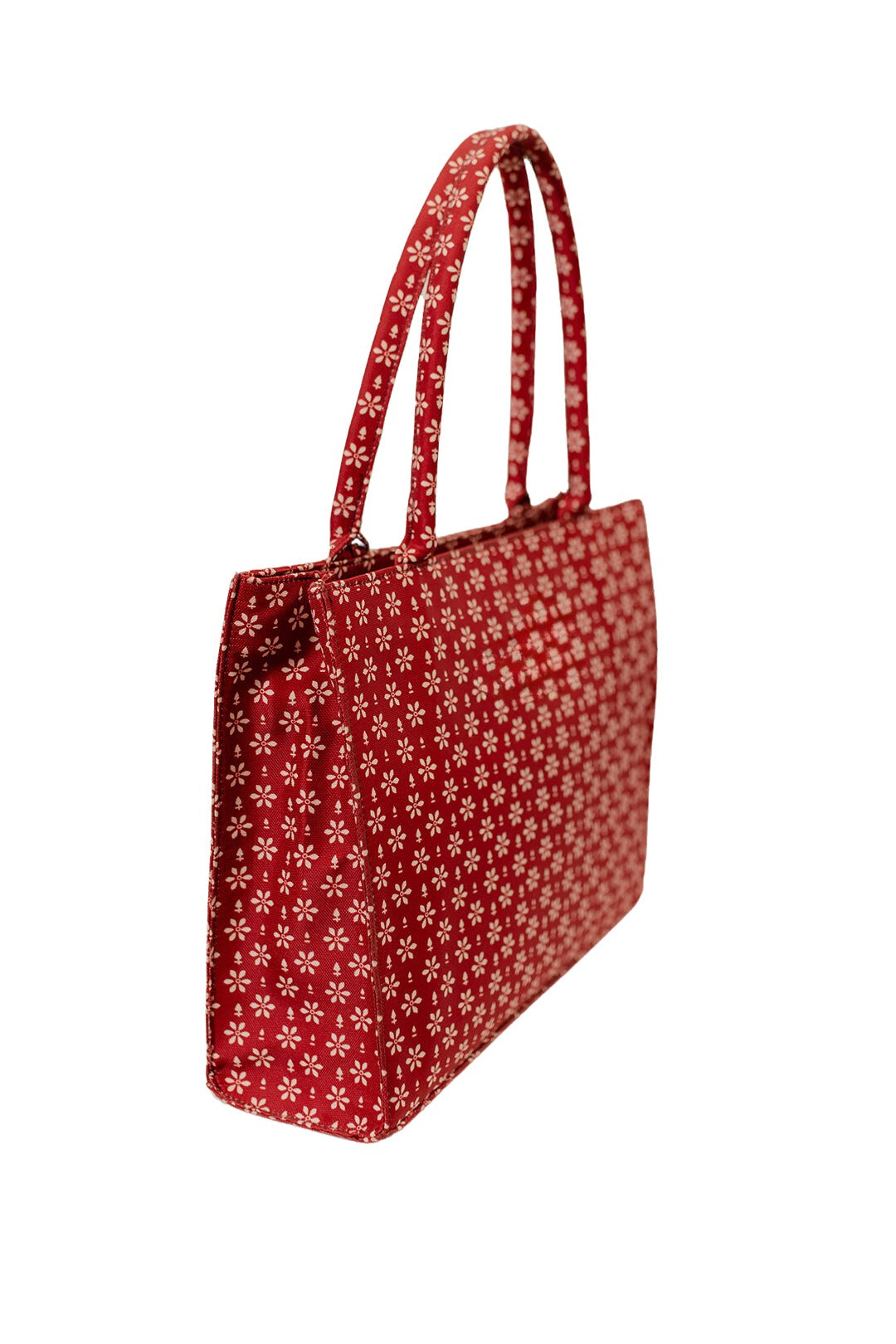 Red  Floral Fabric Bag